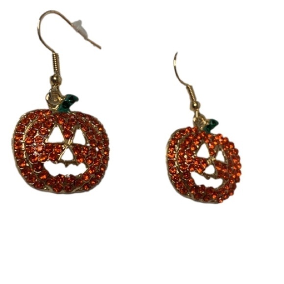 Pumpkin diamond earrings - Picture 3 of 4